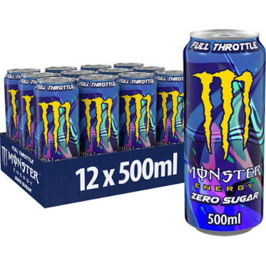 Monster Full Throttle Energy Drink Cans - (12x500ml)