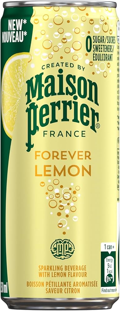 Perrier Sparkling Water Lemon Cans - (10x250ml)