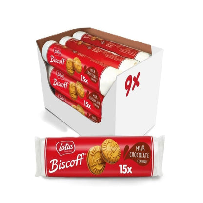 Lotus Biscoff Milk Chocolate Sandwich Cookies - (9x150g)