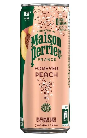 Perrier Sparkling Water Peach Cans - (10x250ml)