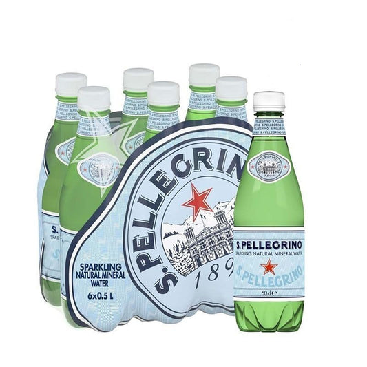 San Pellegrino Sparkling Natural Mineral Water Plastic Bottles - (24x500ml)