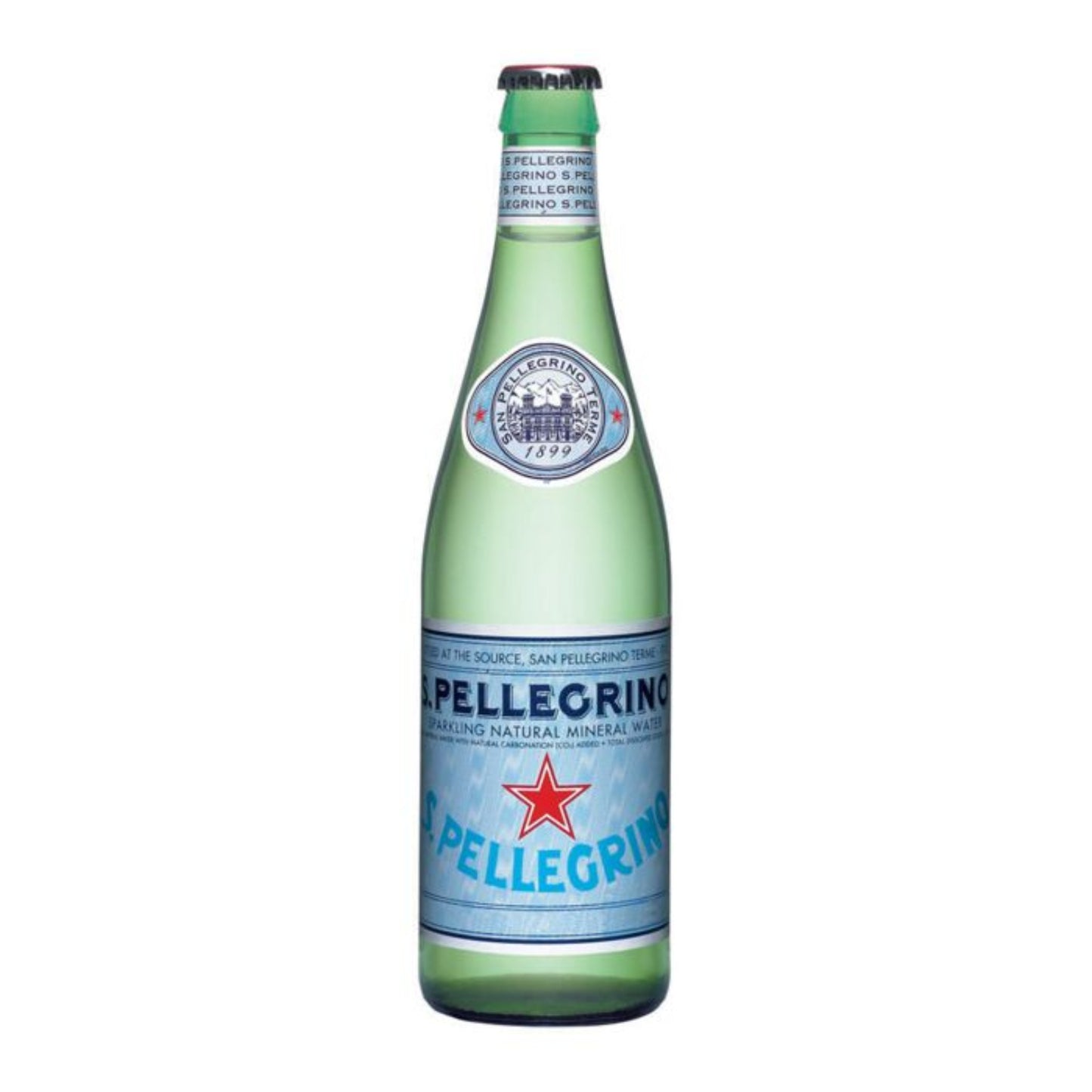 San Pellegrino Sparkling Natural Mineral Water Glass Bottles - (24x500ml)