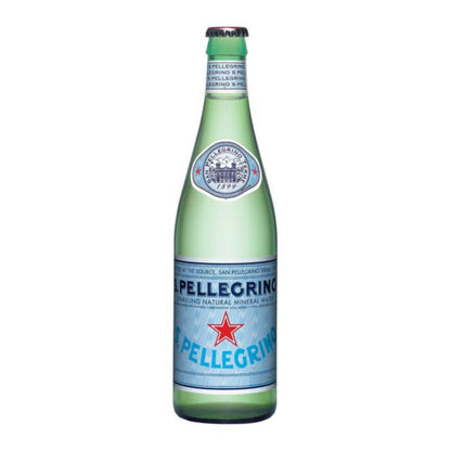 San Pellegrino Sparkling Natural Mineral Water Glass Bottles - (24x500ml)