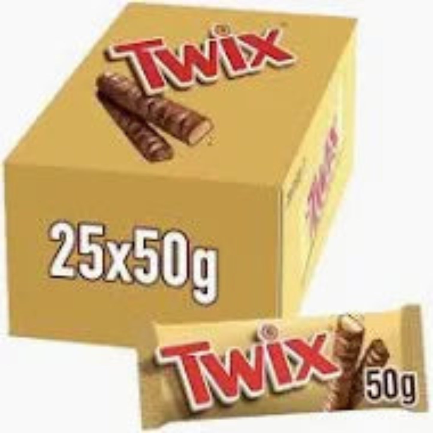 Twix Chocolate Bar - (25x50g)