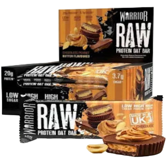 Warrior Raw Protein Flapjack Chocolate Peanut Butter - (12x75g)
