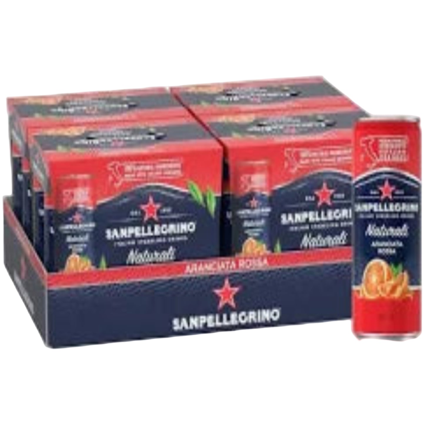 San Pellegrino Aranciata Rosa Sparkling Juice Cans - (24x330ml)